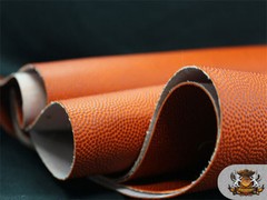 Vinyl Basketball ORANGE Upholstery Fabric