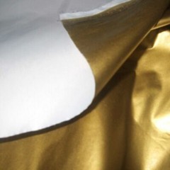 NYLON 30D METALLIC WINDBREAKER WATER PROOF REPELLENT FABRIC DANCE STAGE GOLD 60″