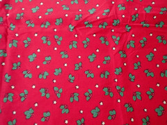 VTG 1990s Fabric Traditions Susan Winget Christmas Holly Berries Fabric #2019