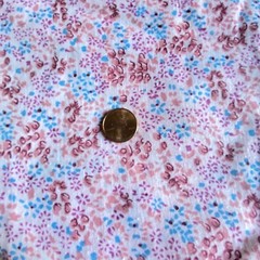 BTY Small Print Abstract Voile Fabric Pastel Pink Blue