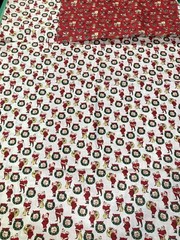 Cotton Fabric Borders for Quilts Christmas Theme 30″ & Santa 15.5″ Bears 1.75Y