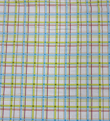 Fresh Fusion Spring Plaid Green Blue Orange Plaid Cotton Fabric BTHalfY #28