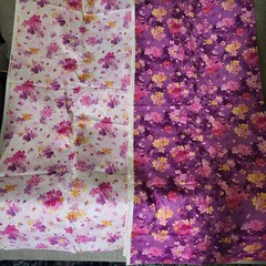 Studio 8 Quilting Treasures Fabric Watercolor Floral Lot 2 Pink Purple 109×43