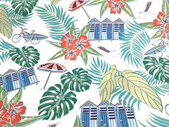 Tommy Bahama Outdoor Fabric Beach Scenes Capri Upholstery Deck Chair By The Yard