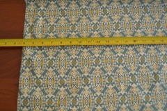 By 1/2 Yd, Green Cream Gold Floral Scrolls on Quilt, Marcus/Berringer/Deco, B297