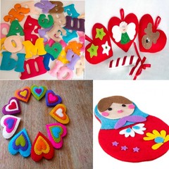 6 PCS 8×12 Inch Red Felt Fabric Sheets 1.5mm Soft Squares For Sewing Crafts