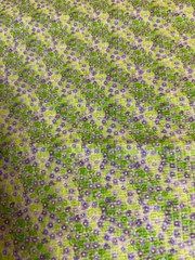 Fabric Lot 7 Yds 32 Ins 44 W “Violet Posey Swirls” Tutti Fruitti Floral Diagonal