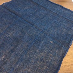 UnknownBrand Indigo Dyed Mosquito Net 32x174cm Vintage Cotton Handcrafted