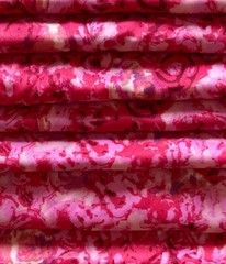 Gorgeous Vtg Polyester Abstract Floral Fabric 59”x2.1Y Pink&Red For Summer/Fall