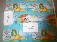 Frozen, Olaf “Crazy For Summer” Cotton fabric 15 INCHES WIDE and 34 inches long
