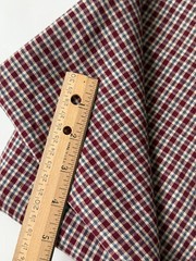 Red Blue Patriotic HOMESPUN Fabric Cotton Plaid Primitive Country 27×72 remnant