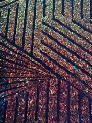 Thea RAINBOW Geometric Sequins Diamond & Stripes on Poly Spandex Fabric by the