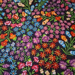 Scrap Fabric Cotton Blend Flowers Vintage 27″ x 42″ Single Piece Only Quilt