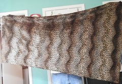 Leopard Cheetah Animal Print Faux Fur Fabric Velboa 2 Piece Craft Lot Irregular