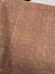 Persimmon Dyed Polka Dot Homespun Fabric by the Half Yard