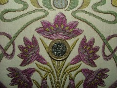 Art Nouveau Jacquard Fabric 1.9 Metres Tiffany Mulberry Curtain Upholstery