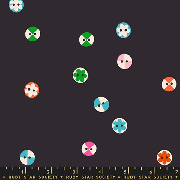 Buttons in Soft Black | 1-800-Notion | Ruby Star Society