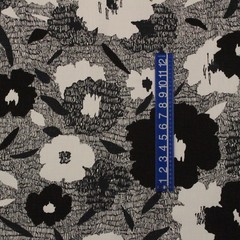 ROBERT ALLEN CARYS INK BLACK CONTEMPORAY FLORAL COTTON FABRIC BY YARD 54″W