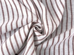Soft Touch 100% Linen Fabric – Lightweight Vertical Stripe – 51″ Wide, 3 Yards f