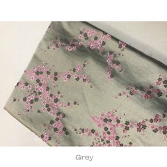 Chinese Damask Fabric Plum Blossom Faux Silk Jacquard Brocade Cloths By Metre
