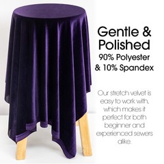 Purple Stretch Velvet Fabric – 60″ Wide – Polyester Spandex – by the Yard