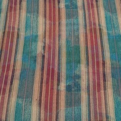 Vintage Adobe Upholstery Fabric 10 Yd Heavy Textured Southwestern Stripe Rustic