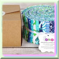 Ocean Breeze Cotton Quilt Fabric Kit 40 Precut Strips
