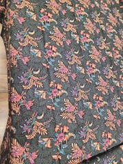 2 Yards Green Floral Wheat Red Quilting Cotton Fabric table runner home decor