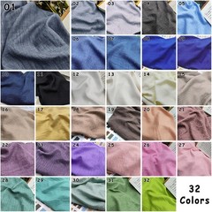 50*150cm Summer Cool Soft Faux Linen Cotton Fabric Wrinkle Texture DIY Designer