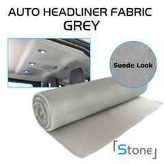 Gray Suede Headliner Fabrics 128″L x 60″W 1/8″ Foam Backed Car Sagging Replace