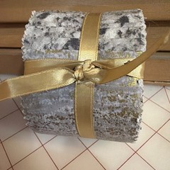 Jelly Roll 2.5 X 42” Gray With Gold Metallic Cotton Roll