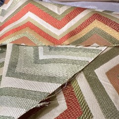 Lot of 3 Upholstery Fabric Remnants Chevron/Geometric 22×36, 34×36, 22×57