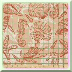 Seashore Coral Fabric Marine Sea Colors 36×58 inches