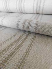 Grain Sack | Feed Sack Fabric | Tan 12 Stripe | Beige Background | 54″ Wide