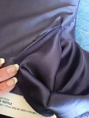 New Rosebar Navy Satalure Celanese ACETATE Fabric 3 Yards Material Navy Blue