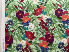 fabric Flower And Butterfly By M, Liss 43″ X 36” BTY 971