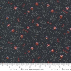 Florence’s Fancy Sweet Blossom Floral Black Ink by Betsy Chutchian Moda 1/2 Yard
