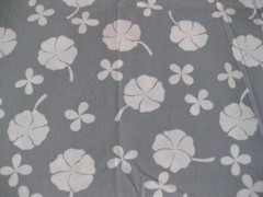 Vintage Klopman Mills Decorator Fabric Floral Gray White Cotton Blend 45″ x 92″