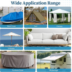 Canvas Repair Patch，Waterproof Self Adhesive Fabric Patch for Tent,Boat Cover,Ca
