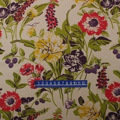 BRAEMORE BECCA FIESTA RED PURPLE FLORAL MULTIUSE LINEN FABRIC BY YARD 54″W