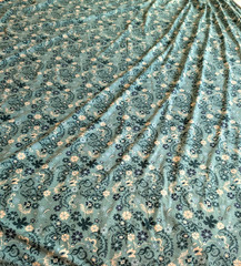 Jersey Knit Fabric Blue Blender Floral Paisley Double Brushed Soft 44″ Wide BTY