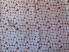 JO-ANN FABRIC~Baseball Toss~RED BACKGROUND~Same Size One Inch Balls~43×118~COTTN