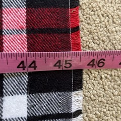 Black Red White Flannel Plaid Check Fabric Cotton 1.8 Yards