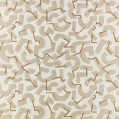 Zinc Textile Scattered Geometric Shapes Fabric- René / Tobacco 2.35 yds Z737/02