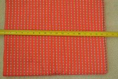 By 1/2 Yd, 35″ Wide, Vintage 1940’s-60’s,White & Green on Red Quilt Cotton,M6669