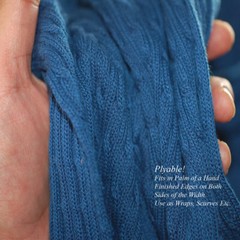 Neotrims Cable Twist Knit Fabric,Selvedge Edge 14 Colours,Knitted Sweater Style