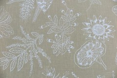 ZOFFANY CURTAIN FABRIC DESIGN “Botonique” 6.4 METRES LINEN ECRU ARCHIVE PRINTS