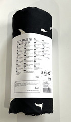 Ikea STRECKFLY Pre-cut Fabric Textile 59×118″ Black/White Curtains 905.690.40