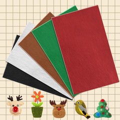 Bonsicoky 10 Pack Self Adhesive Felt Sheets 20x30cm (7.9×11.8 inches), Green