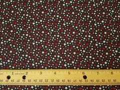 Stars BTY Fabric Tradition Dark Navy / Dark Red / Off-White